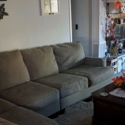Gray fabric upholstered - gray,