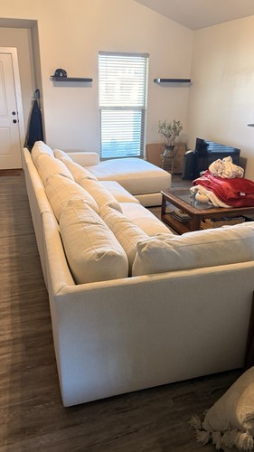Crate barrel gray sectional - barrel,
