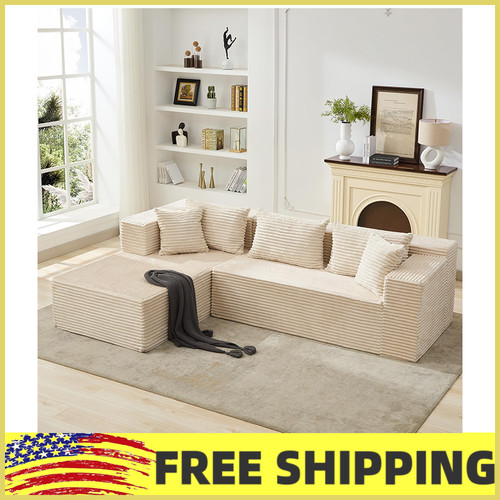106 shaped sectional - 106", l